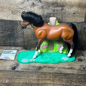 Vintage 1997 Grand Champion Running Horse & Stand Empire Toy Figure